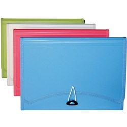 Stat A4 Expanding File with Side Pocket, Assorted Colours