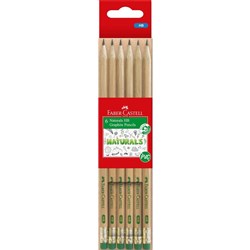 Faber Castell Graphite Pencil Naturals HB Pack of 6