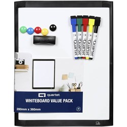 Quartet Whiteboard Value Pack 280mm x 360mm Aluminium Frame