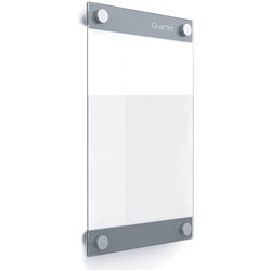 Quartet Infinity Glass Board Custom 215 X 279MM Clear/Silver