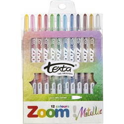 Texta Zoom Crayon Pack12 Metalic Colours