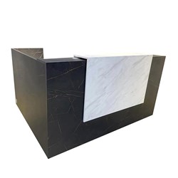 Sorrento Reception Counter 2100W x 840D x 1150mmH Body-Marble Charcoal