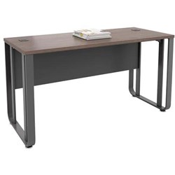 OM Premier Metal Frame Desk 1500W x 750D x 720mmH Regal Walnut / Charcoal