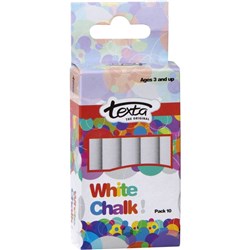 Texta Chalk White Pack of 10 Pack 10