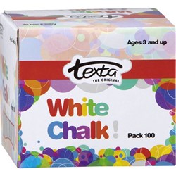 Texta Chalk White Pack of 100 Pack 100