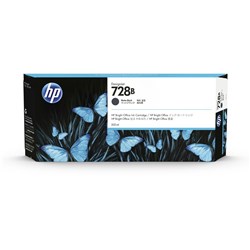 HP 728B 300ml Matte Black DesignJet Ink Cartridge 3WX30A