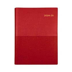 Collins Vanessa Financial Year Diary A4 Day to Page Red 2024/2025