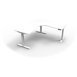 Boost+ Workstation Electric Height Adjustable 1500 x 1500 White Frame White Top