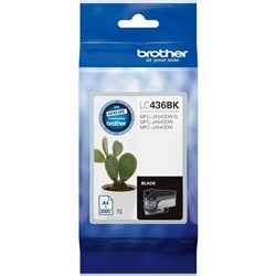 Brother LC 436 Black Ink 3000 Page Yield LC-436 LC436