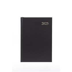 Collins Essential Diary A5 Day To Page Black 2025