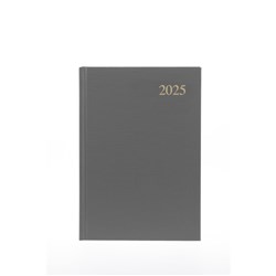 Collins Essential Diary A5 Day To Page Grey 2025