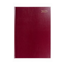 Collins Essential Diary A4 Day To Page Maroon 2025