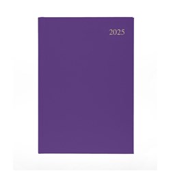 Collins Essential Diary A4 Day To Page Purple 2025