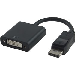 Astrotek Display Port DP To DVI Adapter Male to Female 15cm Black