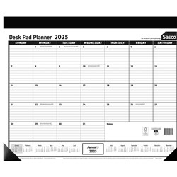 Sasco Desk Pad Planner 430X555mm Year to View 2025