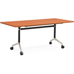Rapidline Typhoon Flip Top Table 1500 x 750 Cherry Top Black Frame