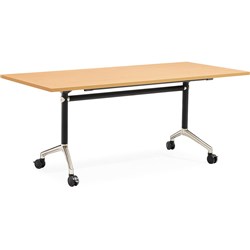 Rapidline Typhoon Flip Top Table 1800 x 750 Beech Top Black Frame
