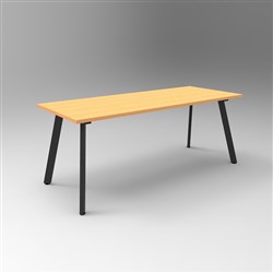 Rapidline Eternity Meeting Table 1500 x 750 Beech Top Black Base