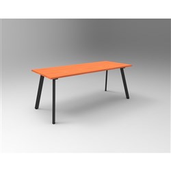 Rapidline Eternity Meeting Table 1500 x 750 Cherry Top Black Base
