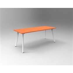 Rapidline Eternity Meeting Table 730Hx1500Wx750mmD Cherry Top White Base