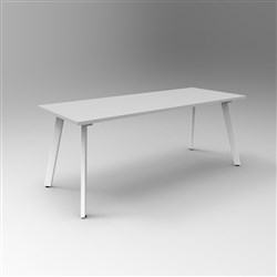 Rapidline Eternity Meeting Table 730Hx1500Wx750mmD Grey Top White Base