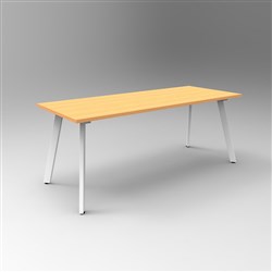 Rapid Eternity Meeting Table 1800W x 750D x 730mmH Beech Top White Base