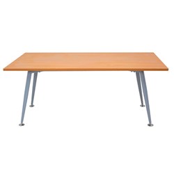 Rapid Span Meeting Table 1800W x 750D x 730mmH Cherry Top Silver Frame