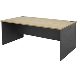 Rapid Worker Open Desk 1800W x 900D x 730mmH Natural Oak & Ironstone