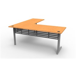 Rapid Corner Workstation C Leg 1800W x 1800W With Return Beech
