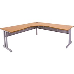 Rapid Corner Workstation C Leg 1800W x 1500W x 750mmD Beech