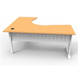 Rapid Span Corner Workstation 1800W x 1500W x 700mmD Beech & White