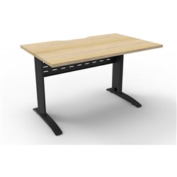 Rapid Span Desk 1200W x 750D x 730mmH Natural Oak & Black
