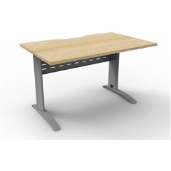 Rapid Span Desk 1200W x 750D x 730mmH Natural Oak & Silver