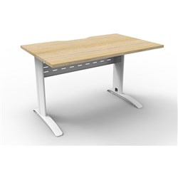 Rapid Span Desk 1200W x 750D x 730mmH Natural Oak & White