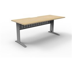 Rapid Span Desk 1500W x 750D x 730mmH Natural Oak & Silver