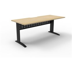 Rapid Span Desk 1800W x 750D x 730mmH Natural Oak & Black