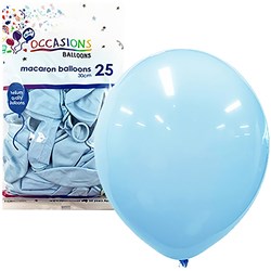 Alpen Balloons 30cm Macaron Pastel Light Blue Pack of 25