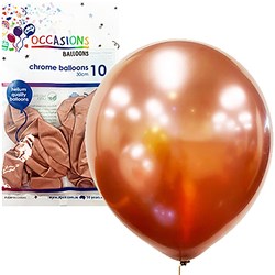 Alpen Balloons 30cm Chrome Rose Gold Pack of 10