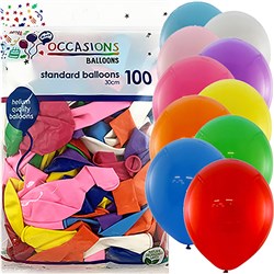 Alpen Balloons 30cm Assorted Colours Pack of 100