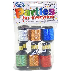 Alpen Party Poppers String Release Pack of 6