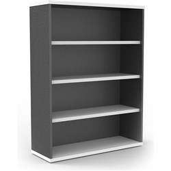 Rapid Worker Bookcase 1200H x 900W x 315mmD Natural White and Ironstone