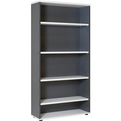 Rapid Worker Bookcase 1800H x 900W x 315mmD Natural White and Ironstone