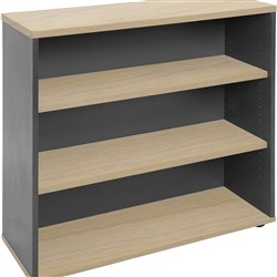 Rapid Worker Bookcase 900H x 900W x 315mmD Natural Oak and Ironstone