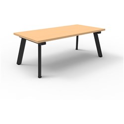 Rapid Eternity Coffee Table 1200W x 600D x 450mmH Beech Top Black Base