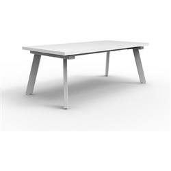 Rapid Eternity Coffee Table 1200W x 600D x 450mmH Natural White Top White Base