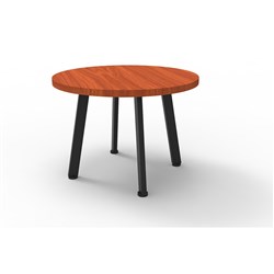 Rapid Eternity Round Coffee Table 450H x 600mmD Cherry Top Black Base