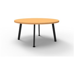 Rapid Eternity Round Coffee Table 450H x 900mmD Beech Top Black Base