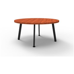 Rapid Eternity Round Coffee Table 450H x 900mmD Cherry Top Black Base