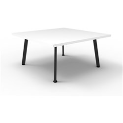 Rapid Eternity Coffee Table 450H x 900W x 900mmD Natural White Top Black Base