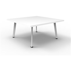 Rapid Eternity Coffee Table 450H x 900W x 900mmD Natural White Top White Base